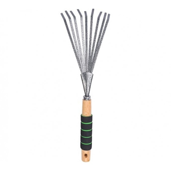 Веерные мини-грабли для листьев с деревянной ручкой и мягкой накладкой GIGANT GVER-06 100057297056
